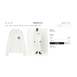 Свитшот с воротником - поло Mi*u Mi*u