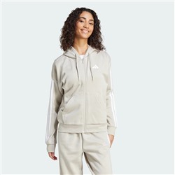 Essentials 3-Stripes Full-Zip Fleece Hoodie