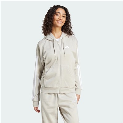 Essentials 3-Stripes Full-Zip Fleece Hoodie