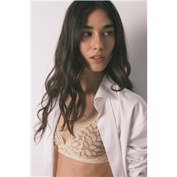 Sujetador trinagular NATURAL encaje beige