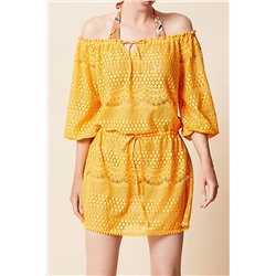 Vestido de playa de encaje Fabulous Amarillo sol