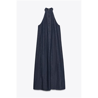 VESTIDO HALTER DENIM TRF