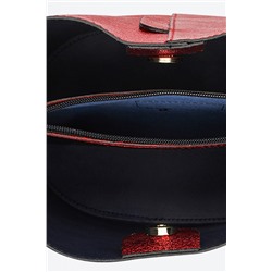 Bandolera de piel Bruna Rojo