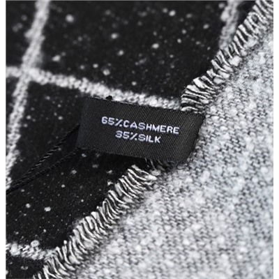 Зимняя теплая и мягкая флисовая широкая шаль/шарф с ромбовидным узором CHANE*L