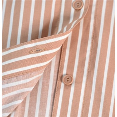 Нежная полосатая пижама и брюки из смеси хлопка с эластаном