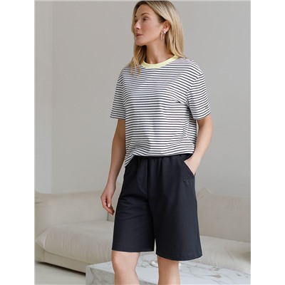 Шорты из тонкого премиального футера с эластаном