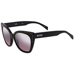 Moschino  Silver Violet Mirror Cat Eye Ladies Sunglasses