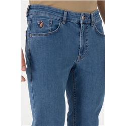 Erkek Mavi Straight Fit Jean Pantolon
