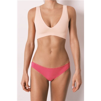 Pack 7 bragas clásicas algodón rosa