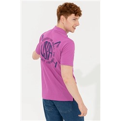 Erkek Menekşe Polo Yaka Tişört