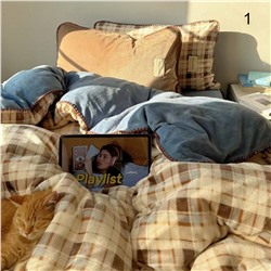 Комплект постельного белья из молочного велюра