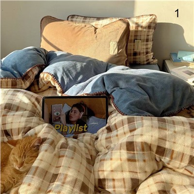 Комплект постельного белья из молочного велюра