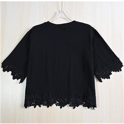 Свободная хлопковая повседневная футболка с коротким рукавом   ЗАР*А