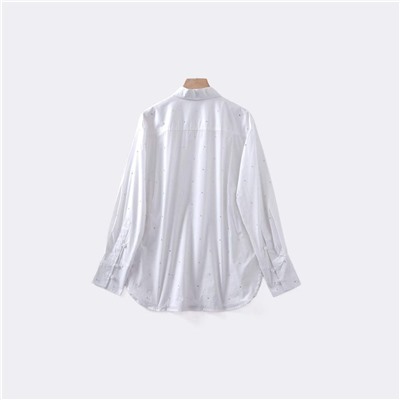 Женская рубашка свободного кроя со стразами и   DKN*Y Jeans