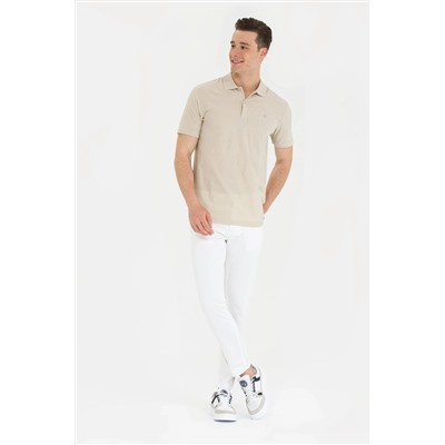 Erkek Beyaz Kanvas Pantolon