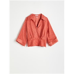 Bluse im Kimono-Schnitt