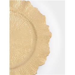 Тарелка подстановочная, 33 см, пластик, золотистая, Iceberg