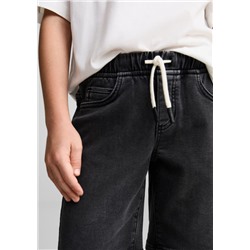 Bermudas denim cintura elástica