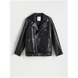 Байкерская куртка оверсайз