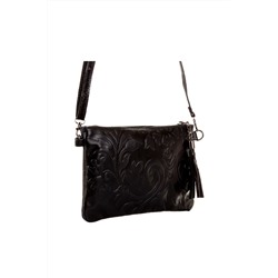 Bandolera de piel Negro