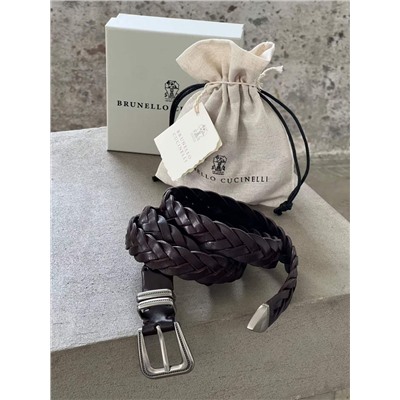 Эксклюзивный, модный плетеный ремень  Brunell*o Cucinell*i
