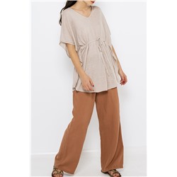 Jersey de lino Beige