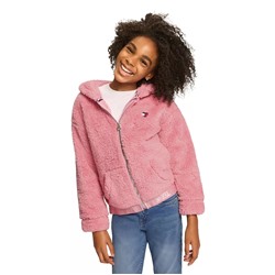 Tommy Hilfiger Big Girls Minky Zip Front Hoodie