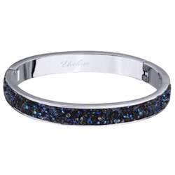 Браслет Галактика (кристаллы SW синие; покрытие родий), Есть комплект