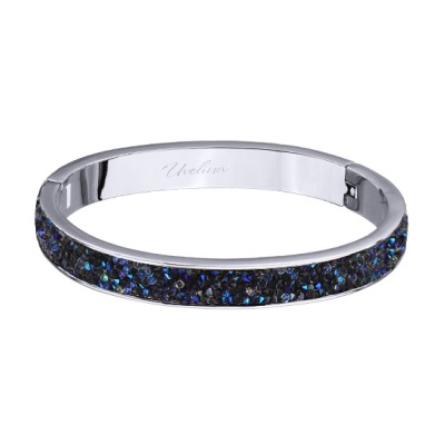 Браслет Галактика (кристаллы SW синие; покрытие родий), Есть комплект