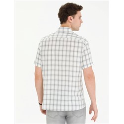 Gri Regular Fit Kısa Kollu Gömlek