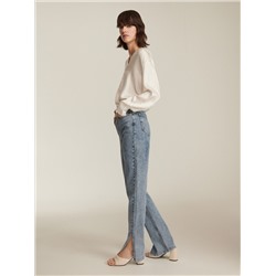 Jeans im Straight-Fit mit Saumschlitzen