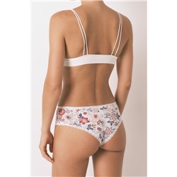 Braga ancha brasileña microfibrafibra estampada marfil