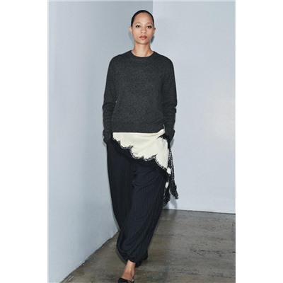 ZW COLLECTION PINSTRIPE BALLOON TROUSERS