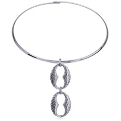 Колье-чокер Рептилия (покрытие родий) 42см, Есть комплект