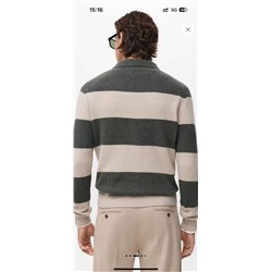 Мужской пуловер поло из смесовой шерсти МАНГ*О