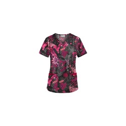 UA Artsy Hearts Black Scrub Top
