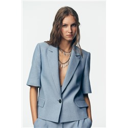 BLAZER MANGA CORTA CROPPED