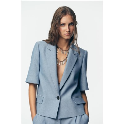 BLAZER MANGA CORTA CROPPED