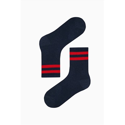 Penti Erkek Çocuk Double Stripe Lacivert 4lü Soket Çorap