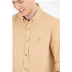 Erkek Camel Uzun Kollu Gömlek