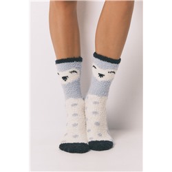 Calcetines largos pájaro azul medio