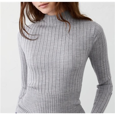 Merino Wool Ribbed Sweater
