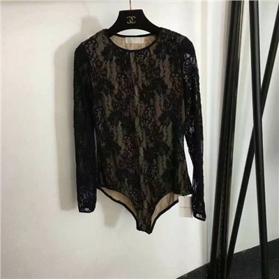 Zimmermann сетчатый кружевной топ с длинными рукавами и цветочным узором, черный, абрикосовый, белый, S-XL, [размер L; обхват груди 86, длина рукава 60, длина платья 75]