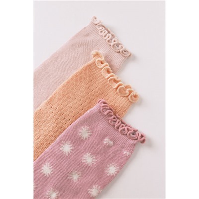 Pack 3 calcetines cortos estampado rosa Snoopy