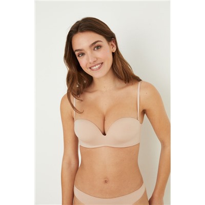 SUPERB Sujetador sin tirantes súper push up microfibra