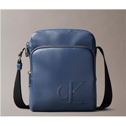 Embossed Monogram Zip Pocket Reporter Bag