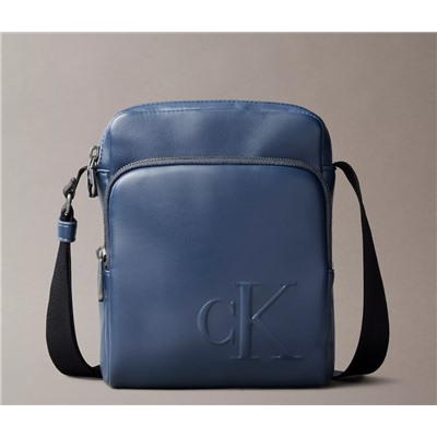 Embossed Monogram Zip Pocket Reporter Bag