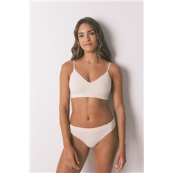 Tanga sin costuras animal print beige
