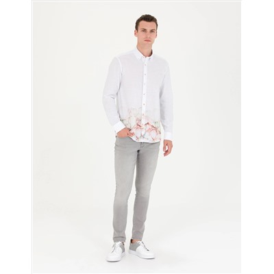 Açık Yeşil Regular Fit Uzun Kollu Gömlek