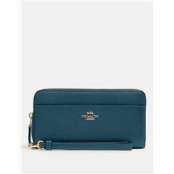 Accordion Zip Wallet With Wristlet Strap